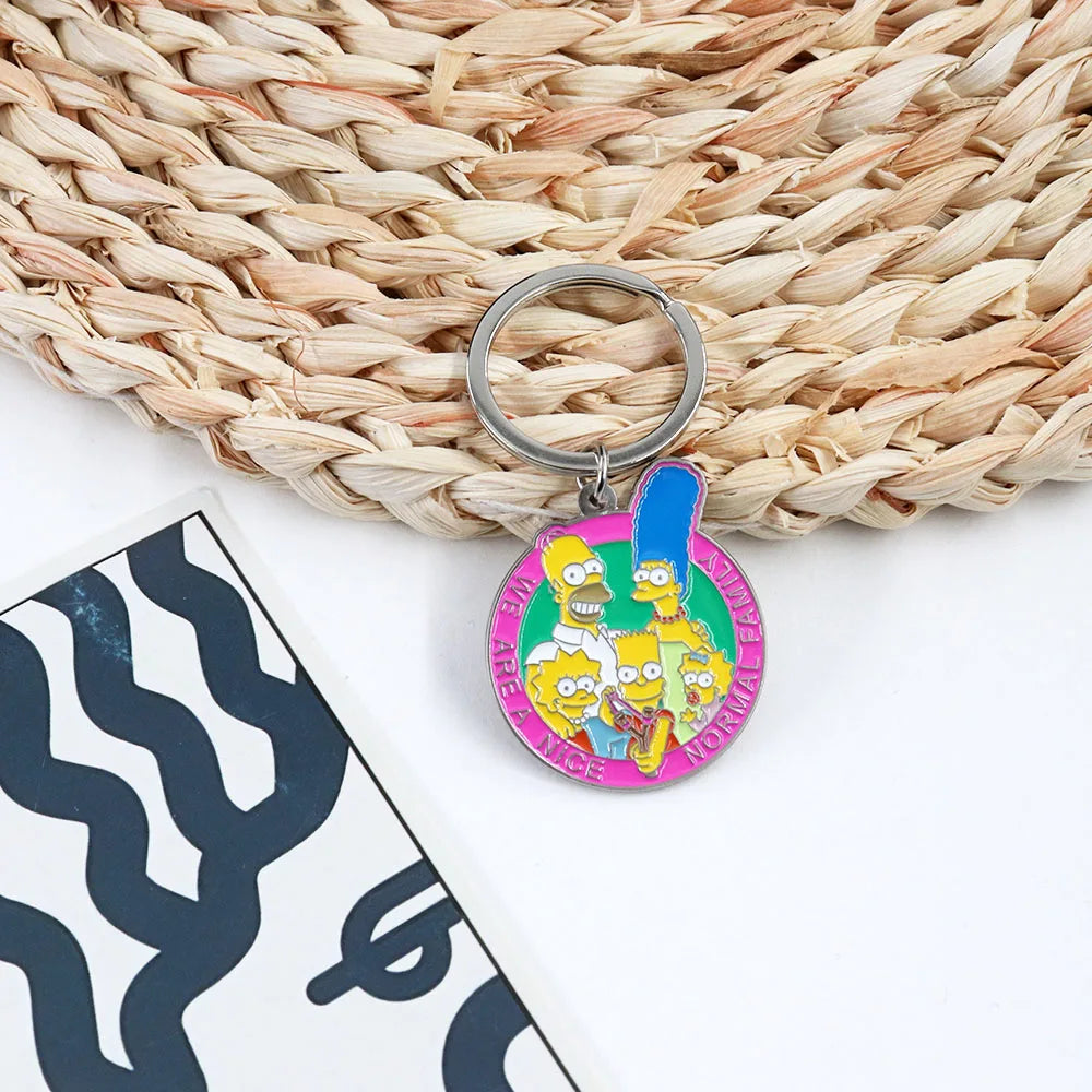 Animated Sitcom Character Keychain Cartoon Anime Inspiration Keychain Fashion Pendant