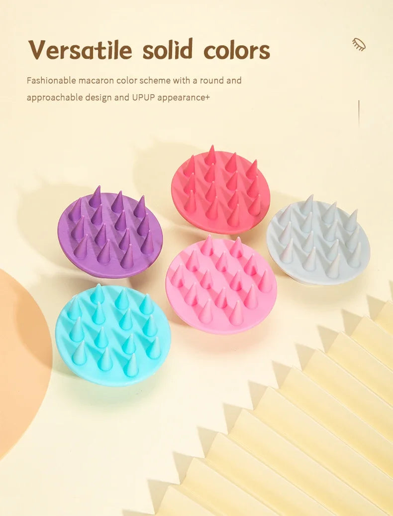 Silicone Scalp Hair Massage Brush Shampoo Massage Comb Bath Wash Hair Care Root Scalp Massager Shower Brush Salon Hair Tool