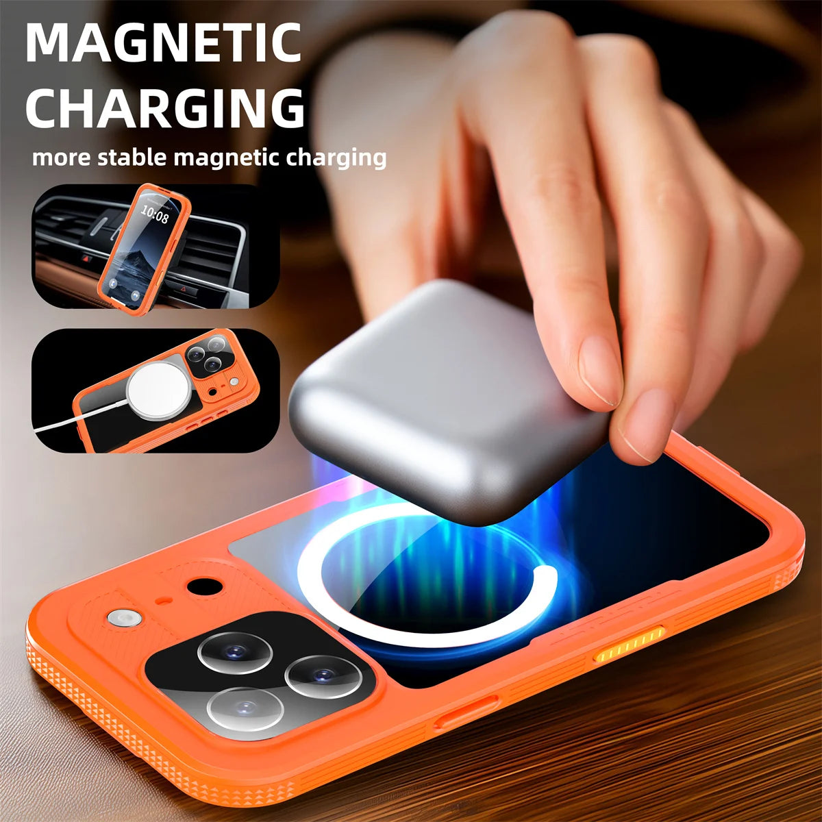 IP68 Shellbox Full Waterproof Phone Case for iPhone Air 17 Pro Max Magnetic Wireless Charging Magsafe Underwater Diving Cover