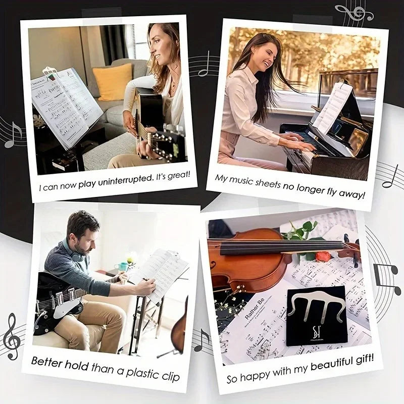 1pc Sheet Music Clip,Piano Music Clip,Music Sheet Music Note Clips-Effortlessly Holds and Displays Sheet Music for Easy Reading