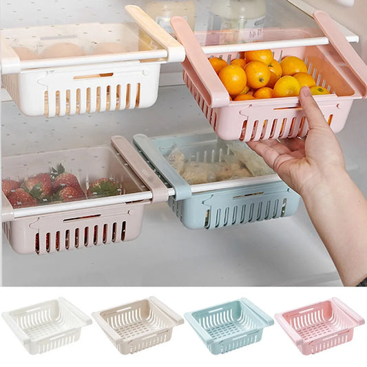 Kitchen Hanging Organizer Refrigerator Egg Fruit Storage Box Drawer Baskets Kitchen Accessories Fridge Organizer Shelf