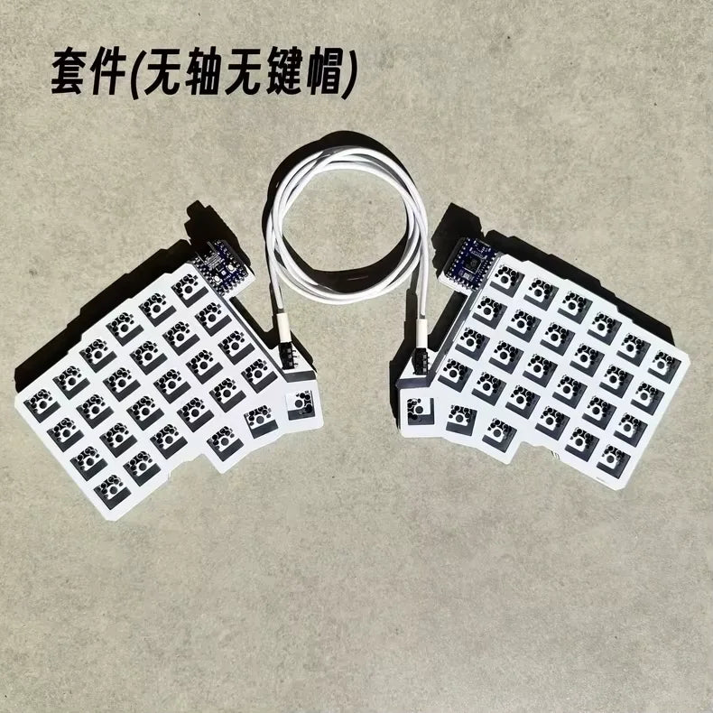 Silakka54 Ergonomic Split Mechanical Keyboard Hot Swappable QMK VIAL Programmable RP2040 Zero for PC Gaming Custom Keyboard Gift