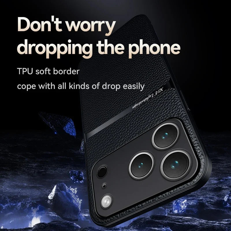 Luxury Shockproof Leather Case Coque For iPhone 17 17 Air 17 Pro Max Plus Magnet Shell Phone Case for  iPhone 17Pro Back Cover
