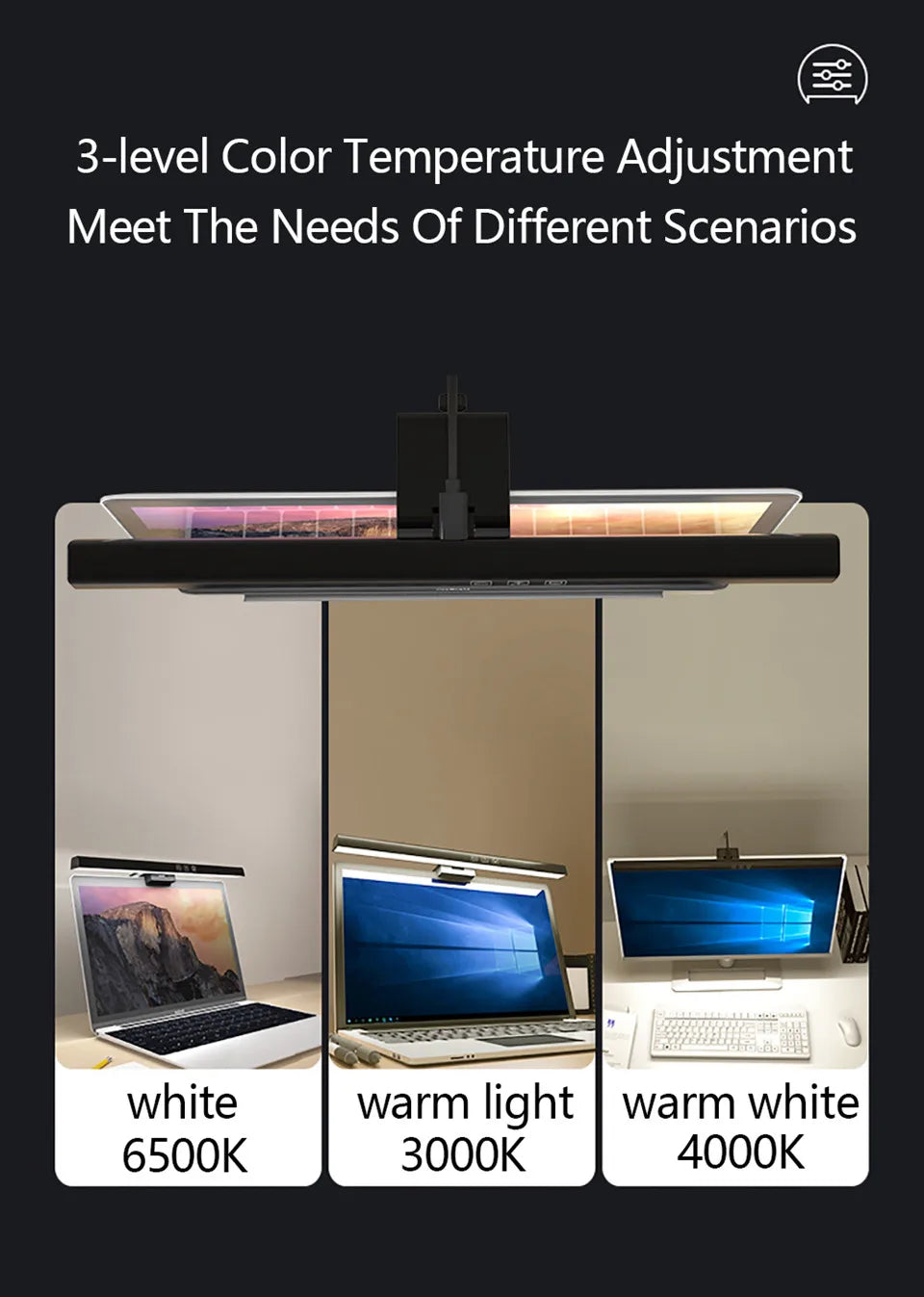 RGB Backlight LED Lightbar Computer Laptop Esport Level Lighting Room Decoration Desk Screen Light Bar Monitor Led Light Fixture