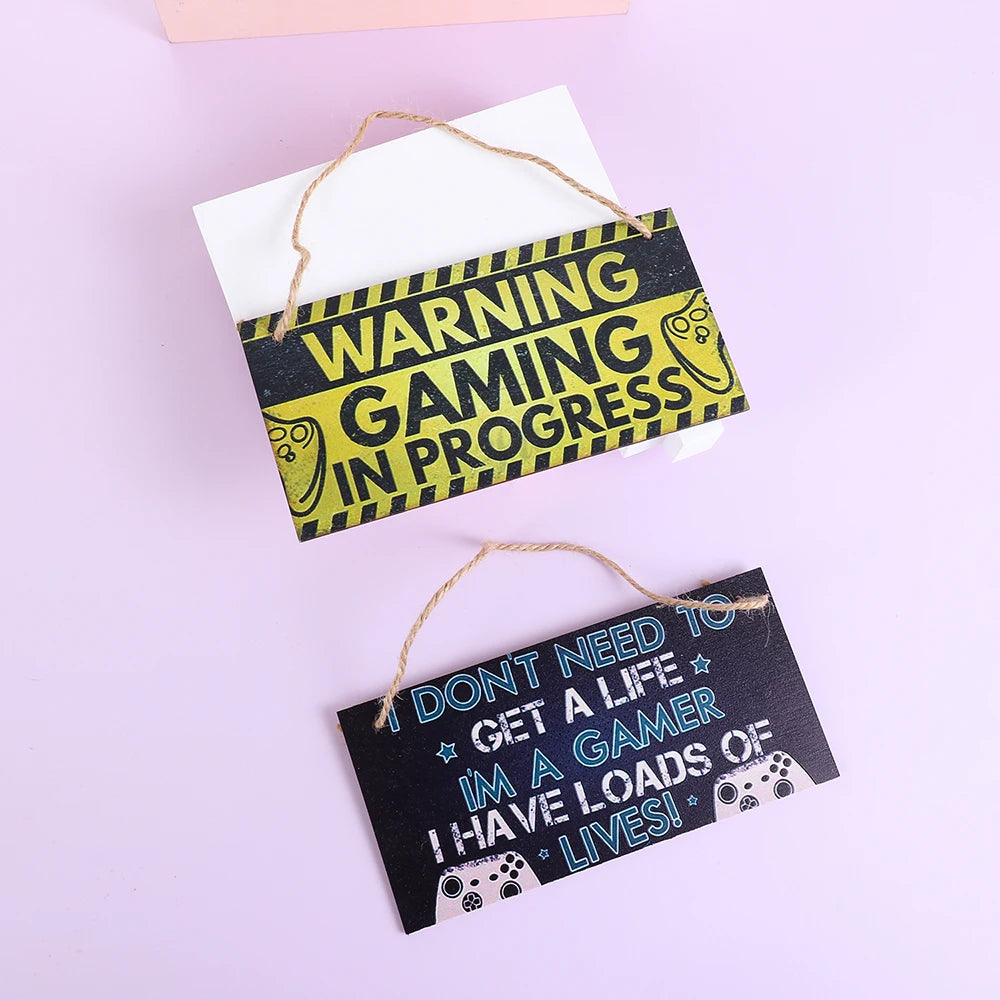 Gaming Room Sign Wood Plaque Do Not Disturb Hanging Pendant I'm Gamer Door Wall Decor Novelty Gift For Teens, Boyfriend, Husband