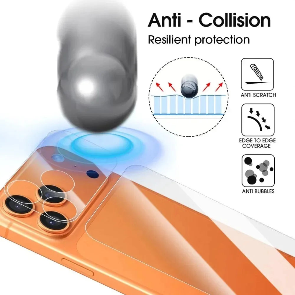 4in1 Lens+Back Screen Tempered Glass for iPhone 17/17 Air/17 Pro/17 Pro Max HD Clear Anti-Scratch Protective Films for iPhone17