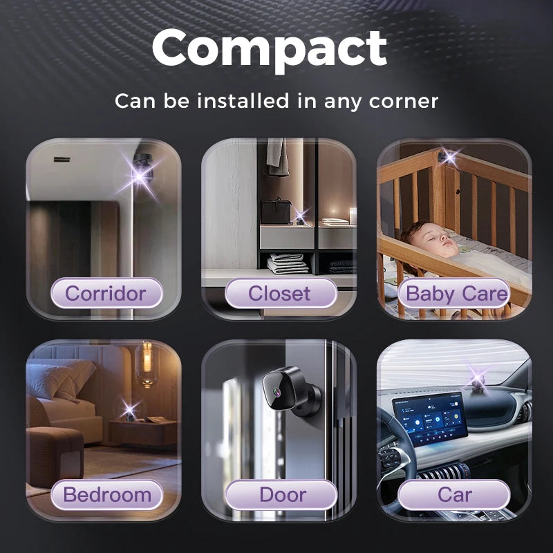 HD 1080P Mini Camera WiFi infrared Night Vision Camera 360° Rotatable Home Security Protection Wireless WiFi Surveillance Camera