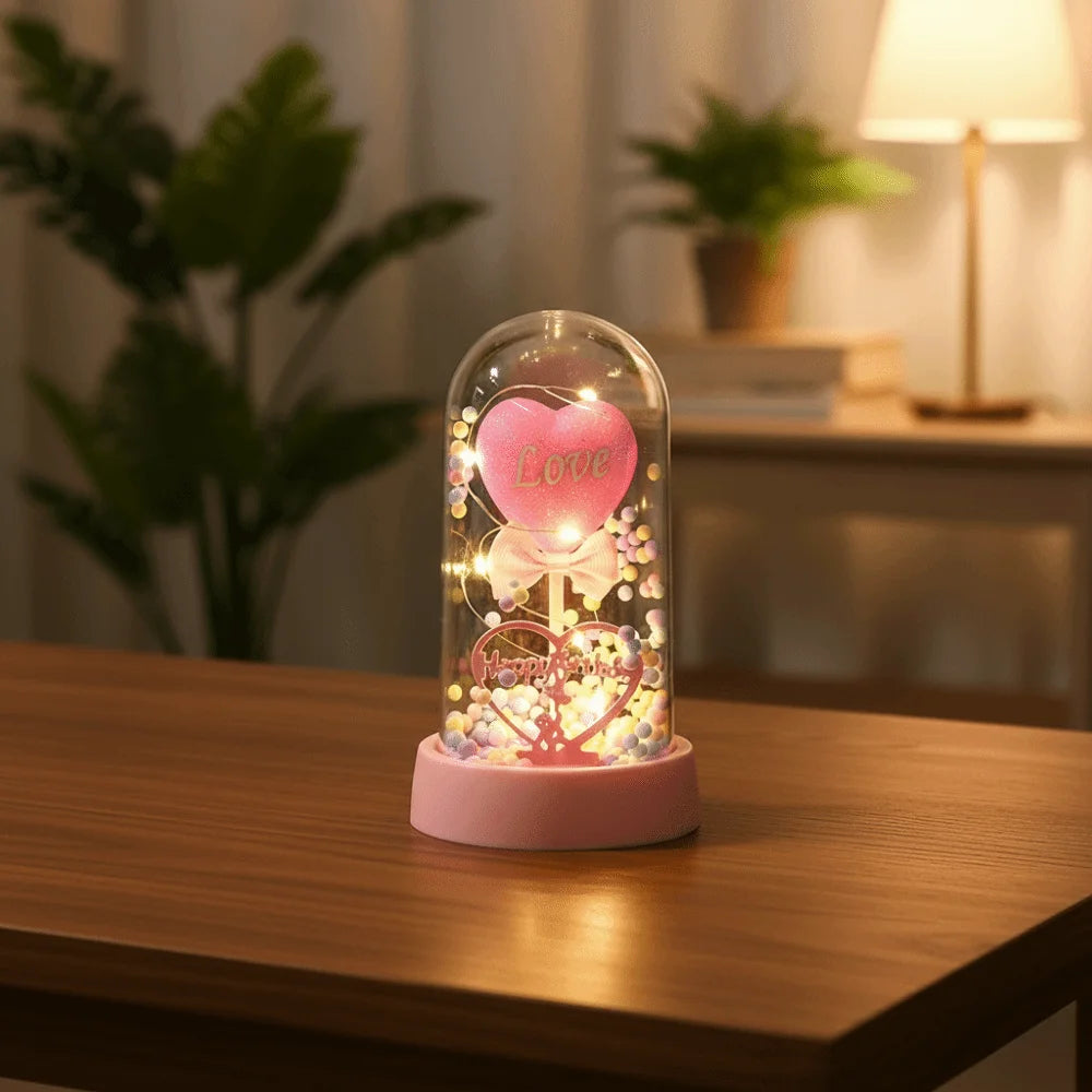 Creativity Transparent Glow Led Light Romantic Beautiful Valentine's Day Decorations Colorful Balls LED Love Lamp Wedding