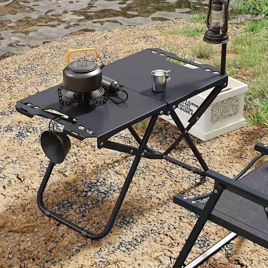 PORTABLE FOLDING TABLE - no assembly required, lightweight and sturdy,  Folds up and stows away without taking up space