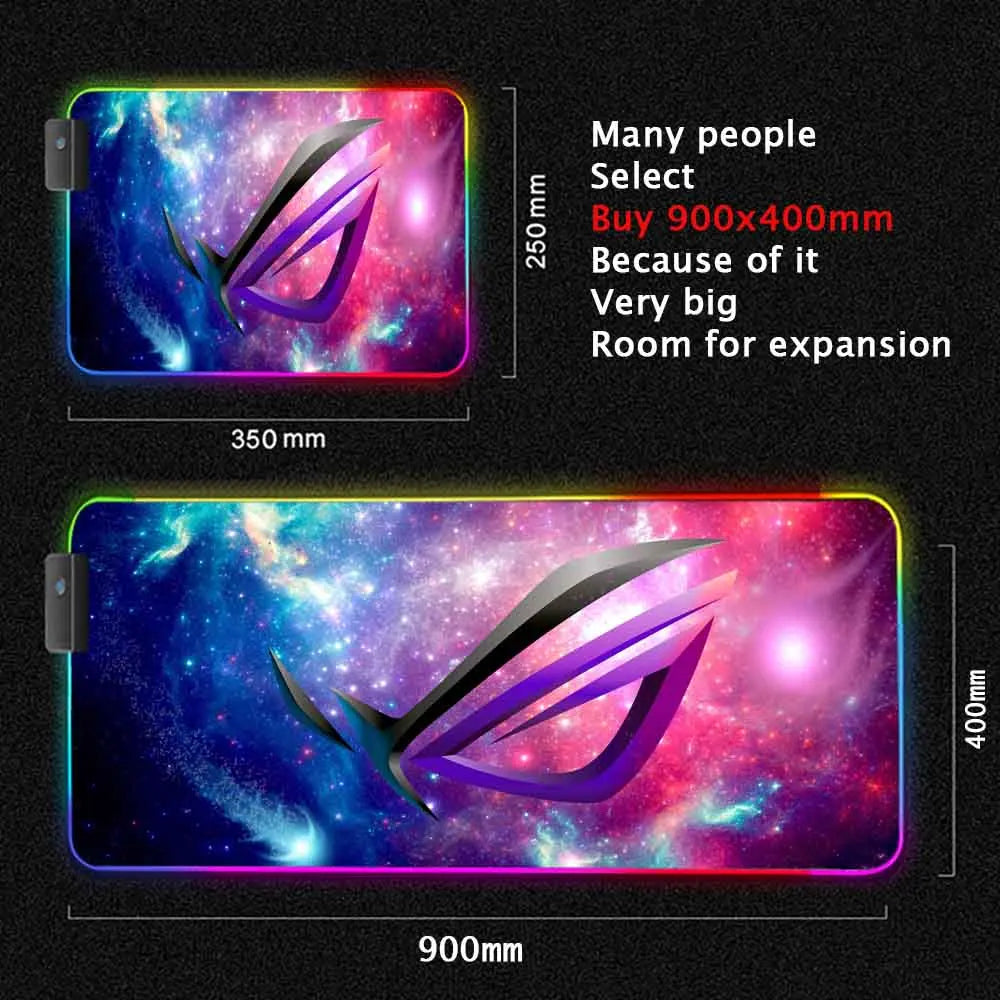 City Asus Rog Mouse Pad Rgb Backlit Mat Republic of Gamers Mouse Mat Pc Accessories Led Mouse Pads Gaming Play Mats Mesa Gamer