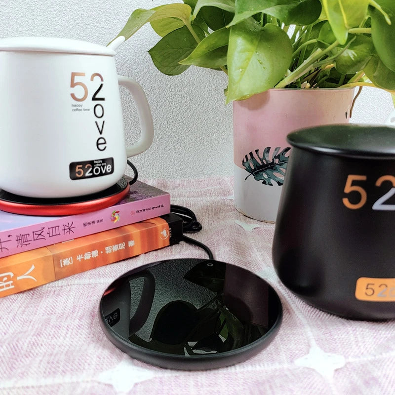 USB Heating Pad Coffee Cup Heater DC 5V Warmer Electic Milk Tea Water Thermostatic Coasters Cup Warmer For Home Office Desk 2024