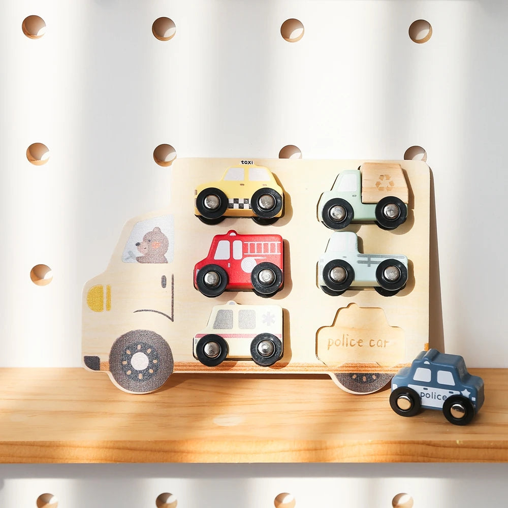 Kids Puzzles Wooden Baby Toys Montessori 3D Puzzle Toys for Babies Educational Toys Puzzle Child 2 Years Cars Match Board Puzzle