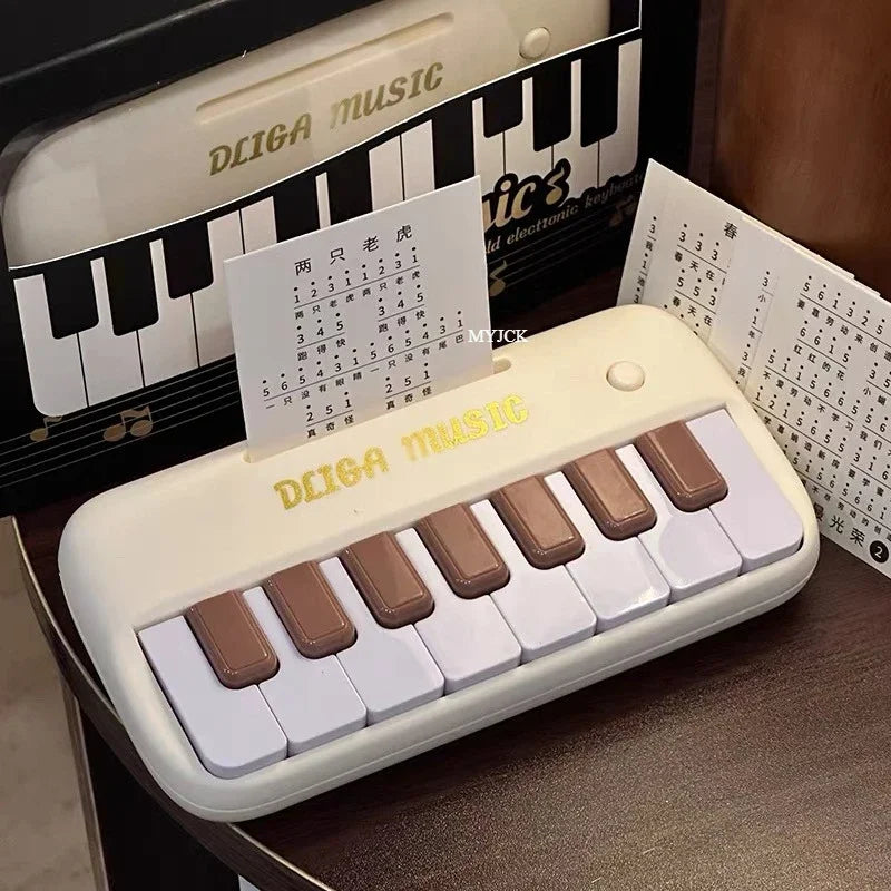Portable 15 Keys Digital Keyboard Children Mini Electronic Piano Children Musical Instrument Educational Toys for Children Gift