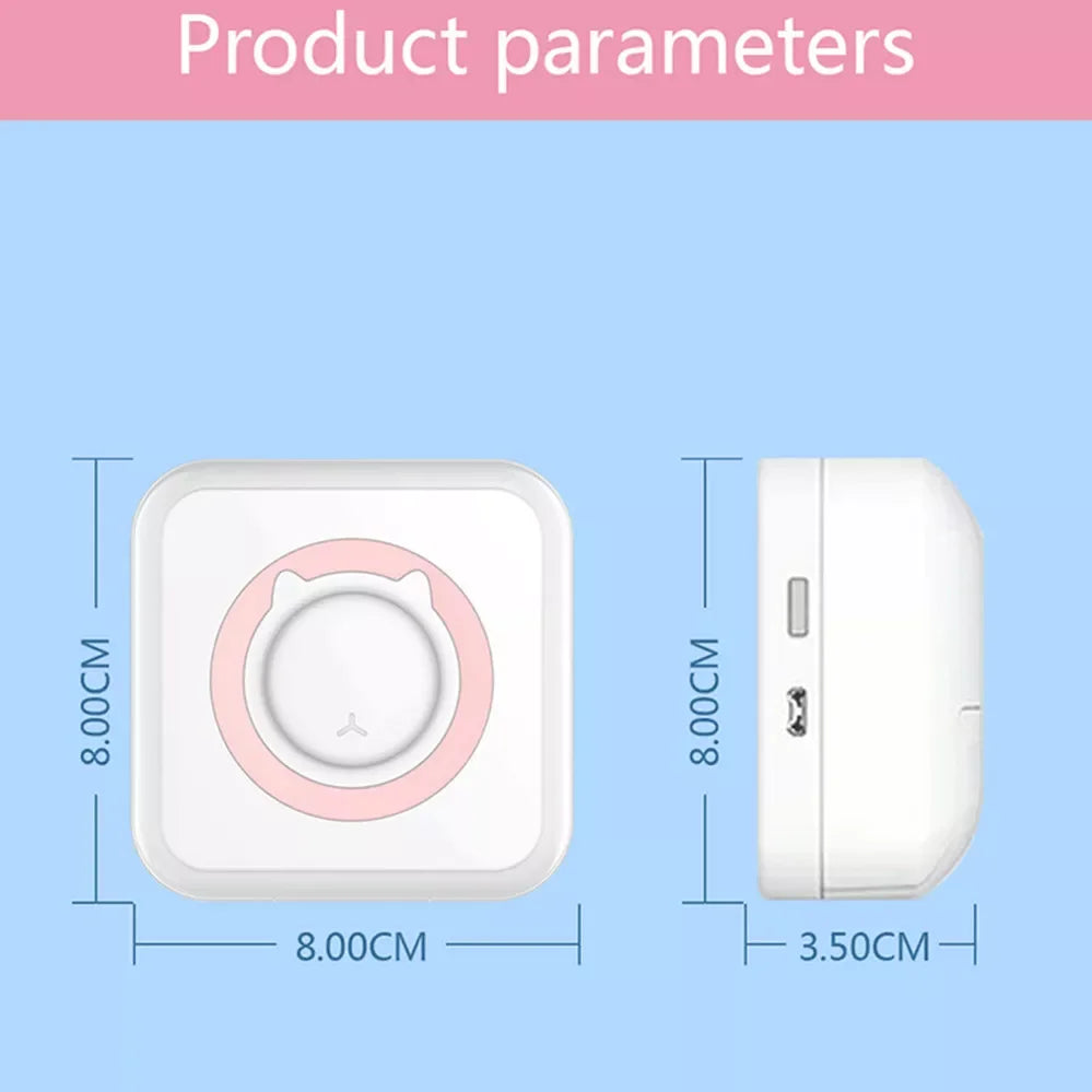 Mini Thermal Printer Paper - Colorful Self-Adhesive 57mm Label Stickers for Bluetooth Inkless Photo Printer