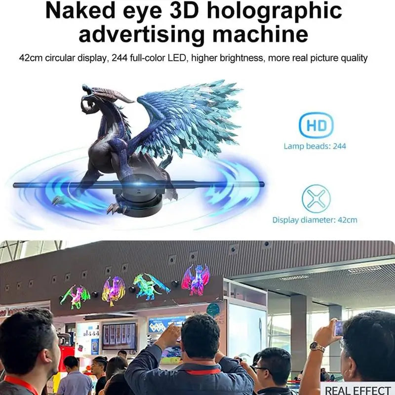 Christmas Holographic Projector Kit Holographic Projector LED Fan Projector Holographic Fan Projector 3D Hologram Holographic