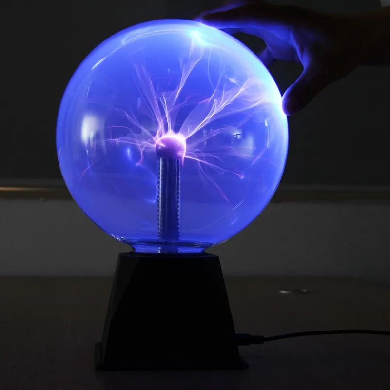 3/4/5/6 Inch Magic Plasma Ball Lamp LED Atmosphere Night Light Only Touch Sensitive Glass Plasma Light Bedroom Decor Kids Gifts
