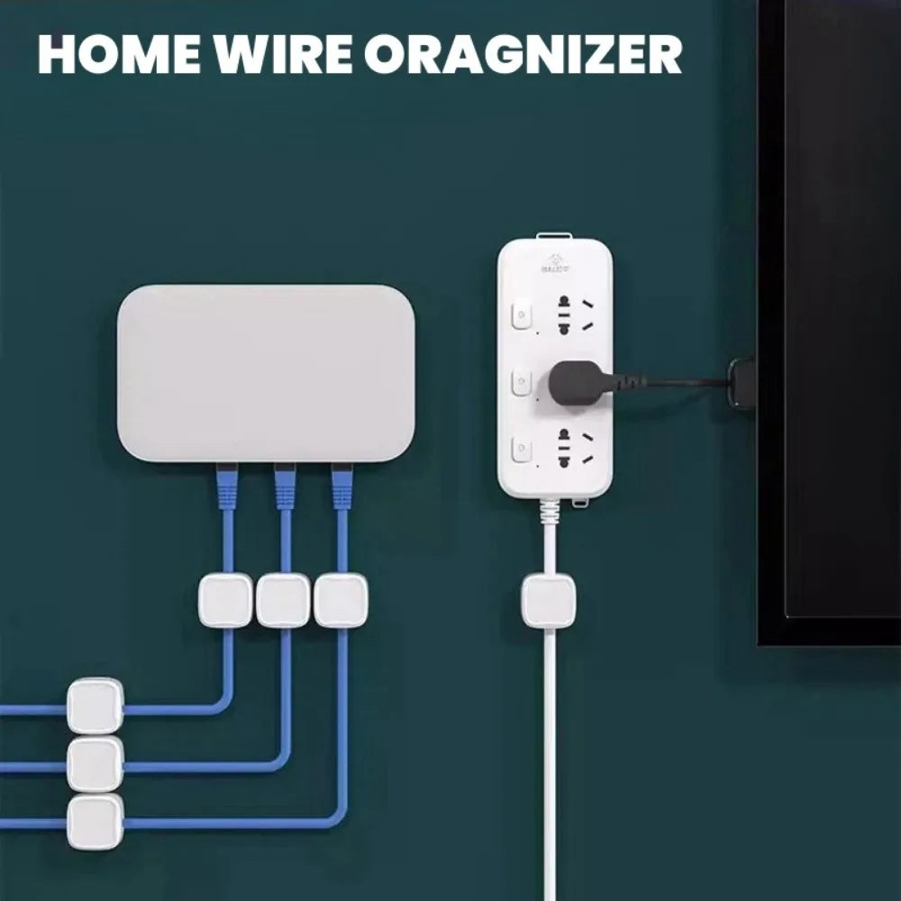 12Pcs-1PCS Magnetic Wire Organizer Self-adhesive Adjustable Cable Manager Bracket for Home Office Desktop Car Cable Organizer