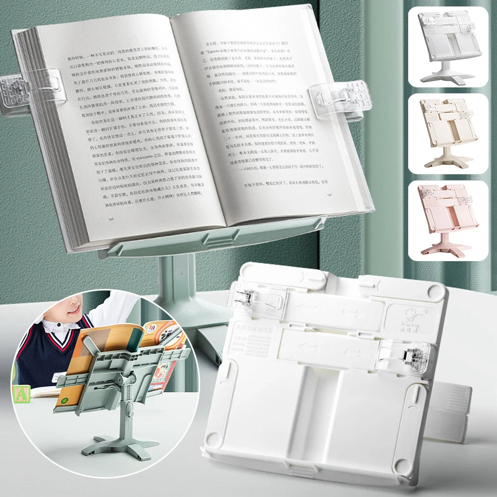 Reading Bookshelf Adjustable Rotatable Lifting Landing Reading Portable Book Support Multifunctional Document Shelf for Home