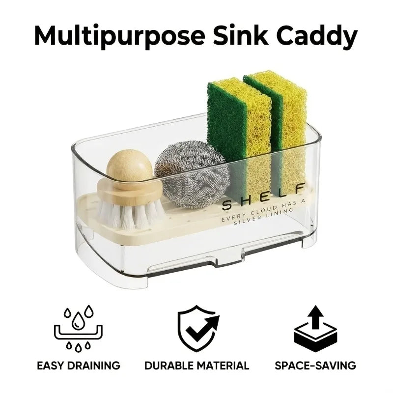 Drain Rack Kitchen Sink Organizer Self-draining Shelf Sponge Holder Dishcloth Faucet Storage Soap Drainer Kitchen Accessories