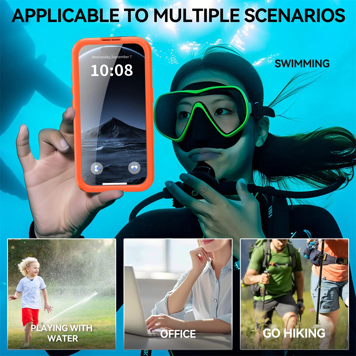 IP68 Shellbox Full Waterproof Phone Case for iPhone Air 17 Pro Max Magnetic Wireless Charging Magsafe Underwater Diving Cover