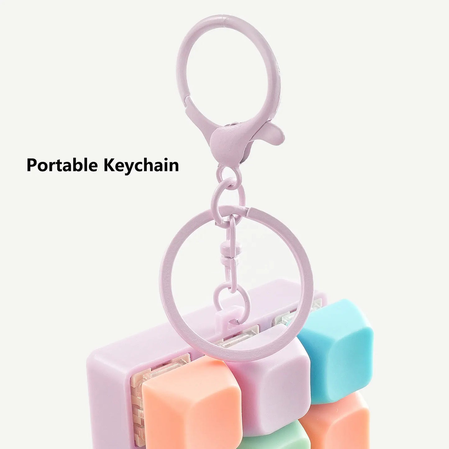 Keyboard Fidget Toy Keychain Button Fidget Gifts for Adults to Relieve Stress Nine-key Can Be Assembled Freely