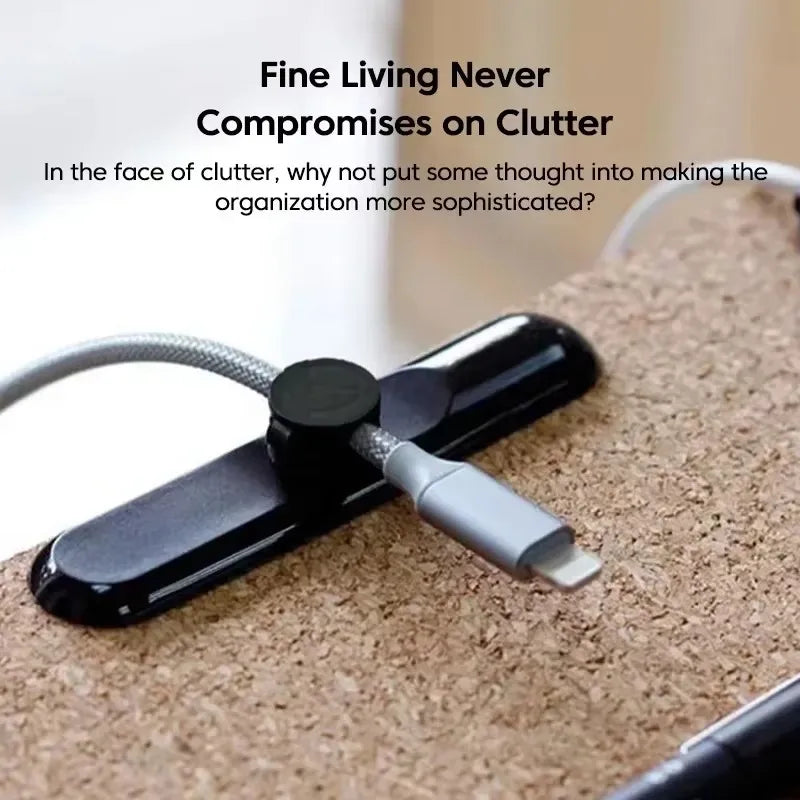 Magnetic Desktop Cable Clips Cord Management Tiny 3 Size In 1 Wire Cable Organizer Usb Data Line Storage Suitable