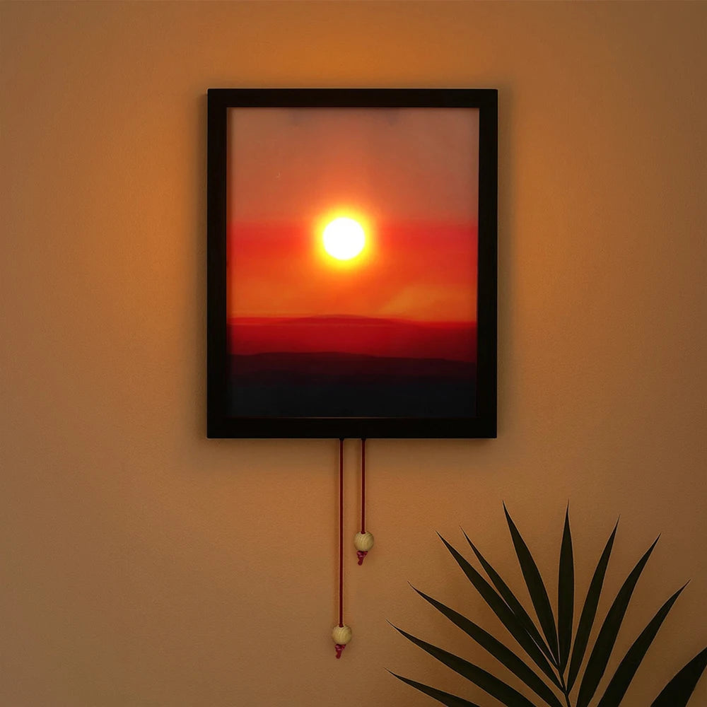 Creative Sunrise and Sunset Night Light 3 Level Brightness Movable Scenery Wall Lamp For Bedroom Living Room Decor