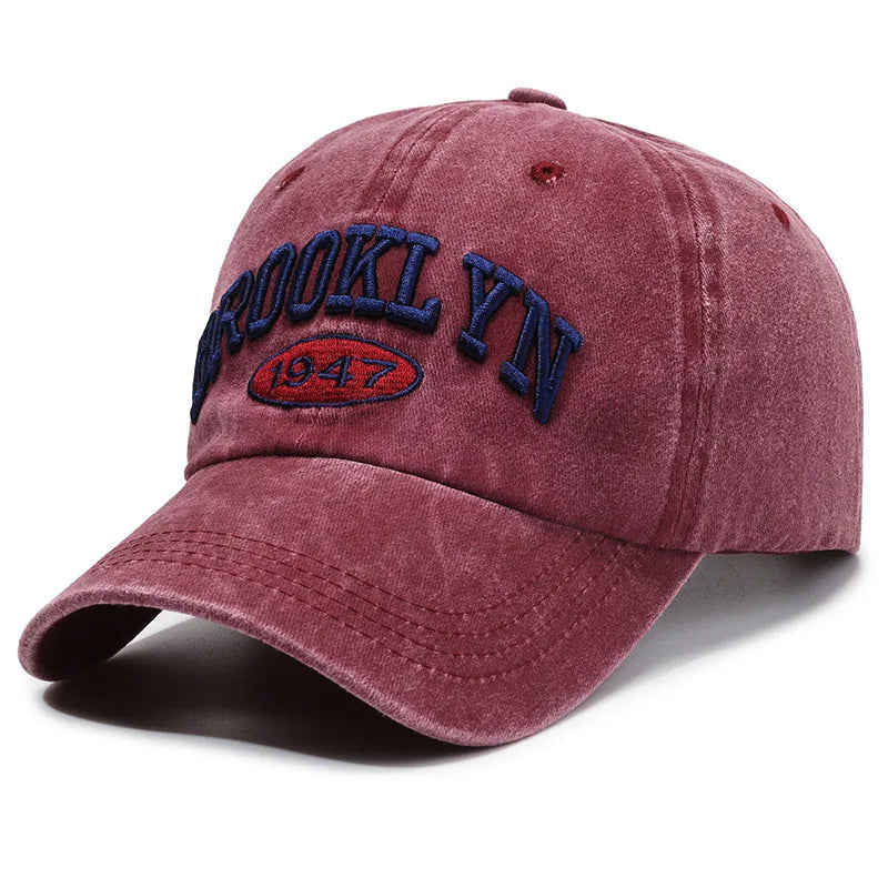 Hat Men Personality Washed Vintage Letter Embroidery Outdoor Fashion Women Sun Protection Couple Baseball Cap Cap