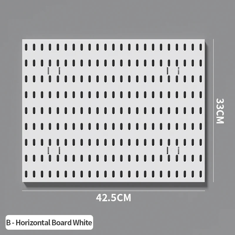 Office Desktop Storage Pegboard: Height-Adjustable Vertical Storage Rack (For Stationery Storage And Decorative Figurine Display