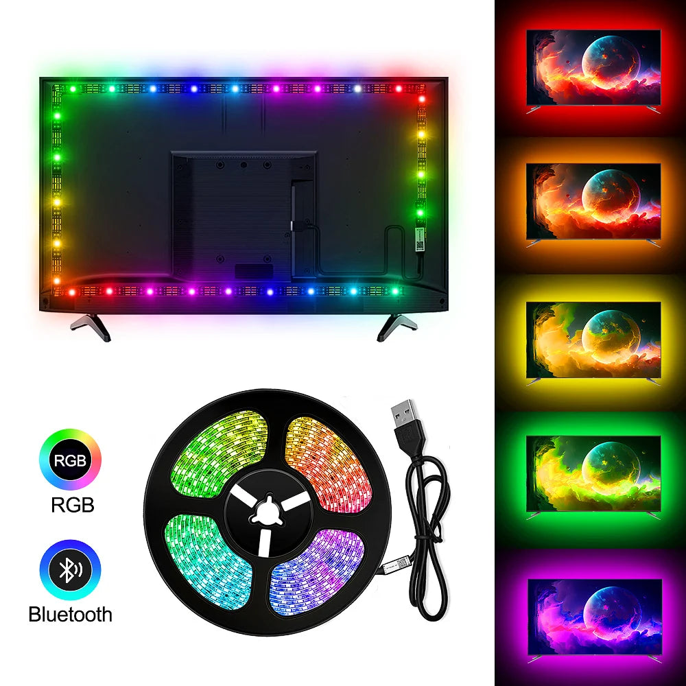 colorRGB, LED Strip Lights, for TV PC Laptop USB Power LED Strip light RGB5050  Led Backlight with APP Control