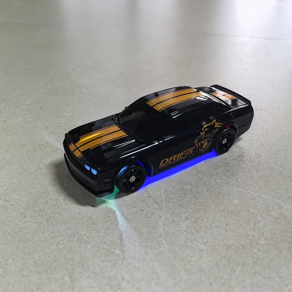1/43 HB-RP43 RC Drift Car with DIY White Body Shell & Extra Tires 2.4G 4WD ESP Gyro Stabilization Full Proportional Control Car
