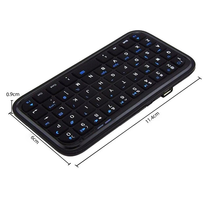 Portable Keyboard with Bluetooth Wireless Keyboard for SmartPhone Tablet Computer PC Laptop Notebook Mini Rechargeable Keyboard