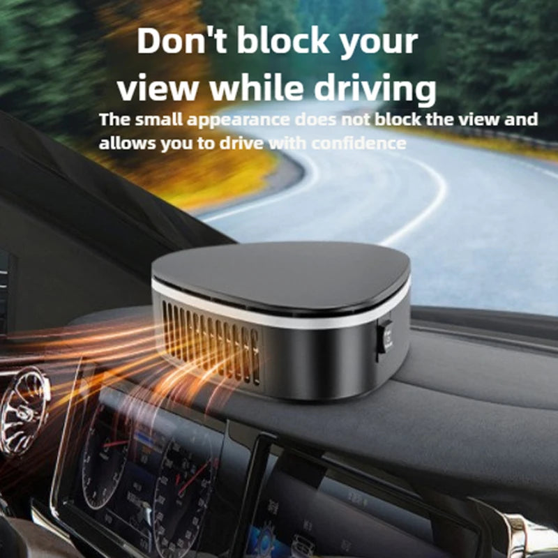 Portable Car Heater 12V Car Triangle Heater Car Electric Heater Car Hot Cold Air Heating DefrostDefog HeaterWithCuction Cup