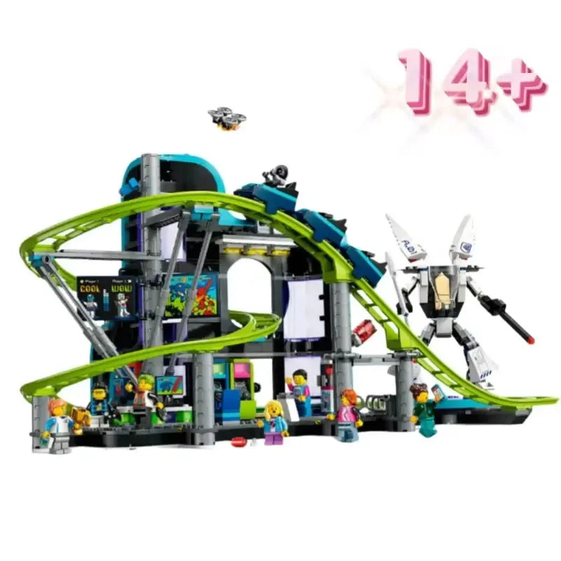 986PCS Exciting Robot Roller Coaster Model – Creative Building Blocks Set for Kids – Perfect Christmas Gift!