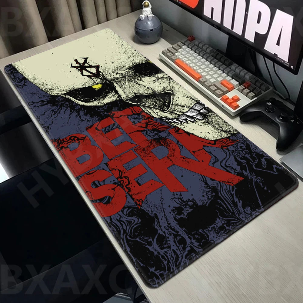 Guts sword in berserk Mouse Mat Berserk Guts Gamer Gaming Mouse Pad Computer Accessories Big Keyboard Laptop Padmouse Speed Desk