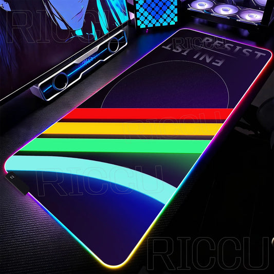 RGB Mouse Pad Gamer ARC raiders gunfight Computer Table LED rubber Rug Mat Popular FPS Game Large Gaming carpet expand Desk mat