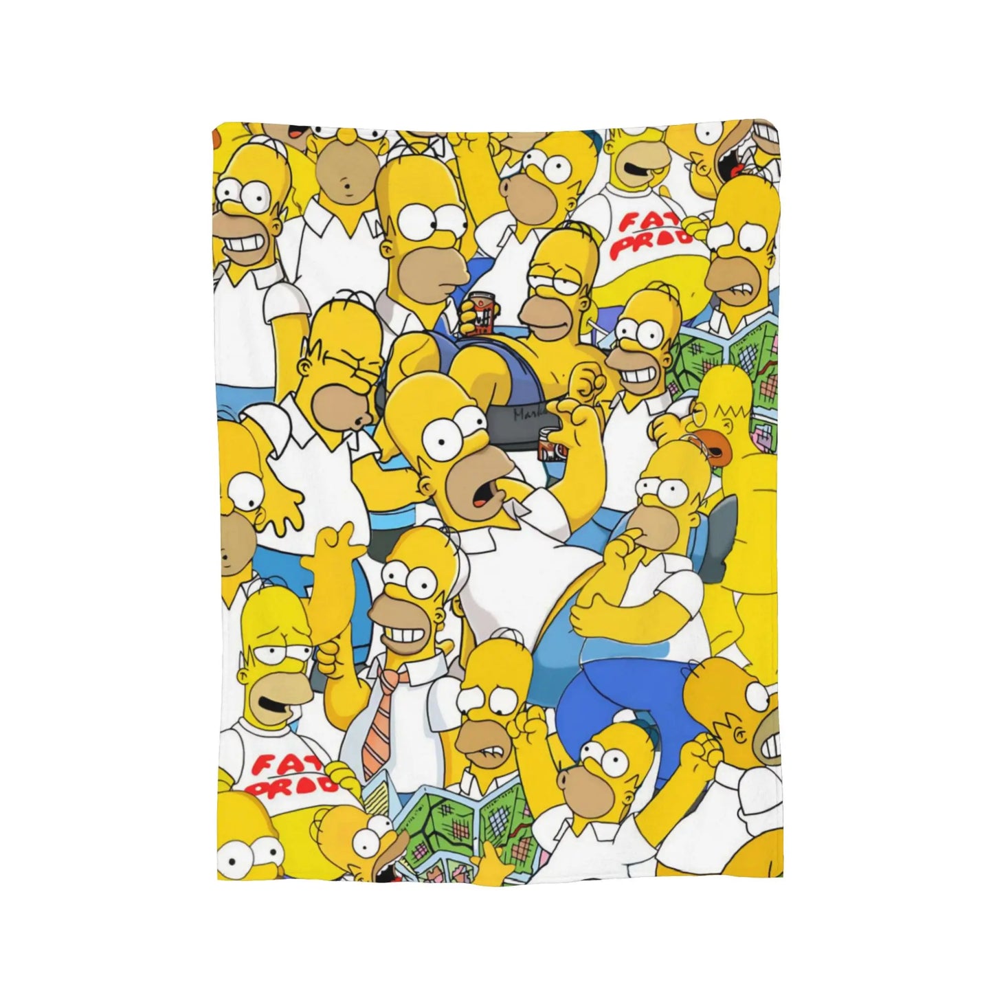 Cartoon The S-Simpsons Homer  Flannel Throw Blankets Blankets for Bed Office Soft Quilt,
