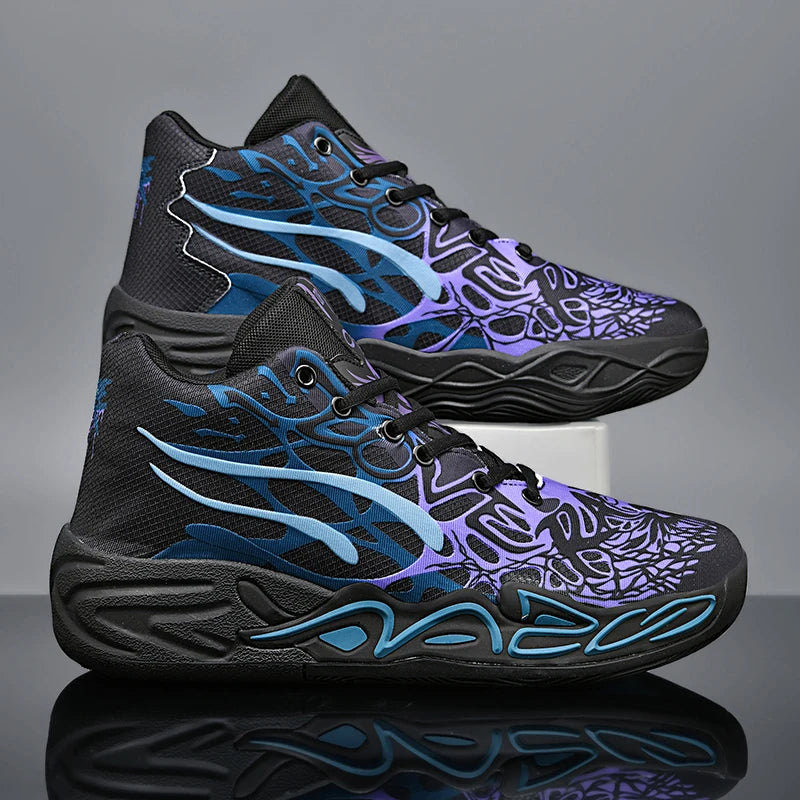 Basketball Shoes for Men Soft Lightweight Training Field Anti Slip Shock-Absorbing Breathable Cofmortable High-top Sneaker Man