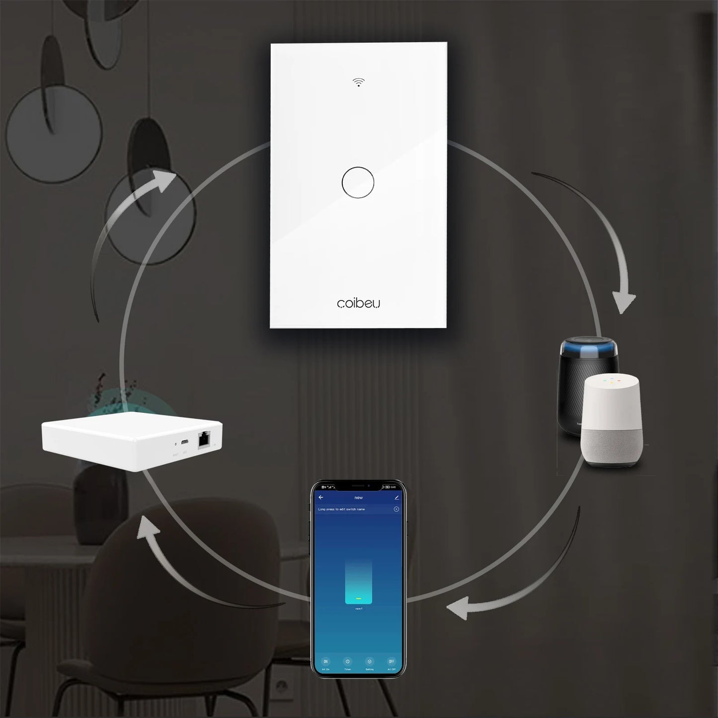 Zigbee, Smart Switch, Control, Smart Socket, Switch, Zigbee Switch, Socket Switch, Coibeu