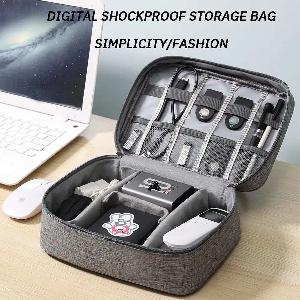 USB Charger Storage Bag Cable Organizer Storage Bag Waterproof Data Line Travel Suitcase Organizer Portable Electronic Organizer