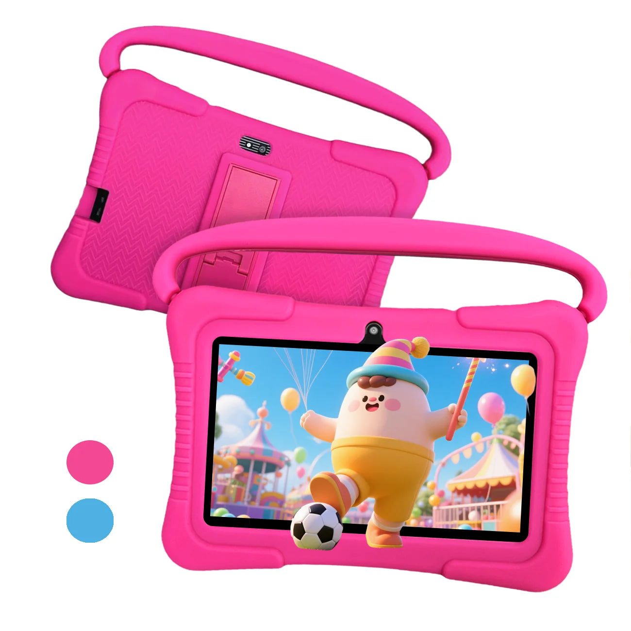 Kids Tablet 7 inch, Children Tablet with Parent Control,dual cameras, children's gifts for Christmas and birthday.Pink/Blue