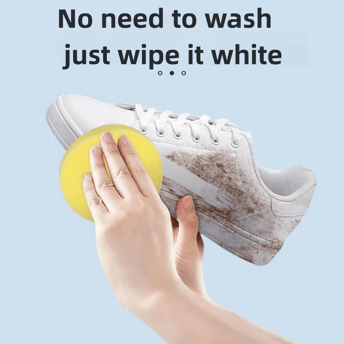 1 Bottle Multi-Functional White Shoe Cleaner, Whitening, Stain & Yellowing Removal, Waterless Cleaning, Suitable For Leather