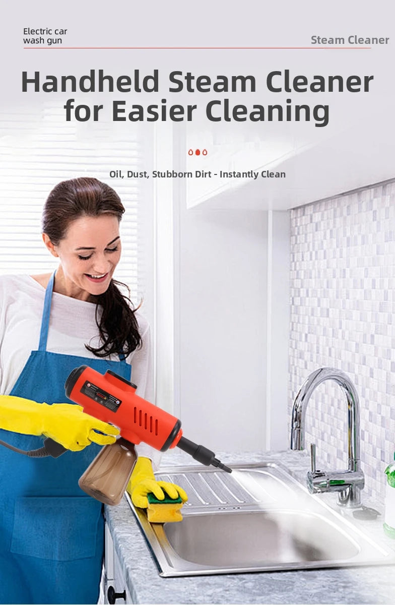 Hand-Held Steam Cleaner, High-Temperature Sterilization And Decontamination, Multifunctional Household Portable Large Water Tank