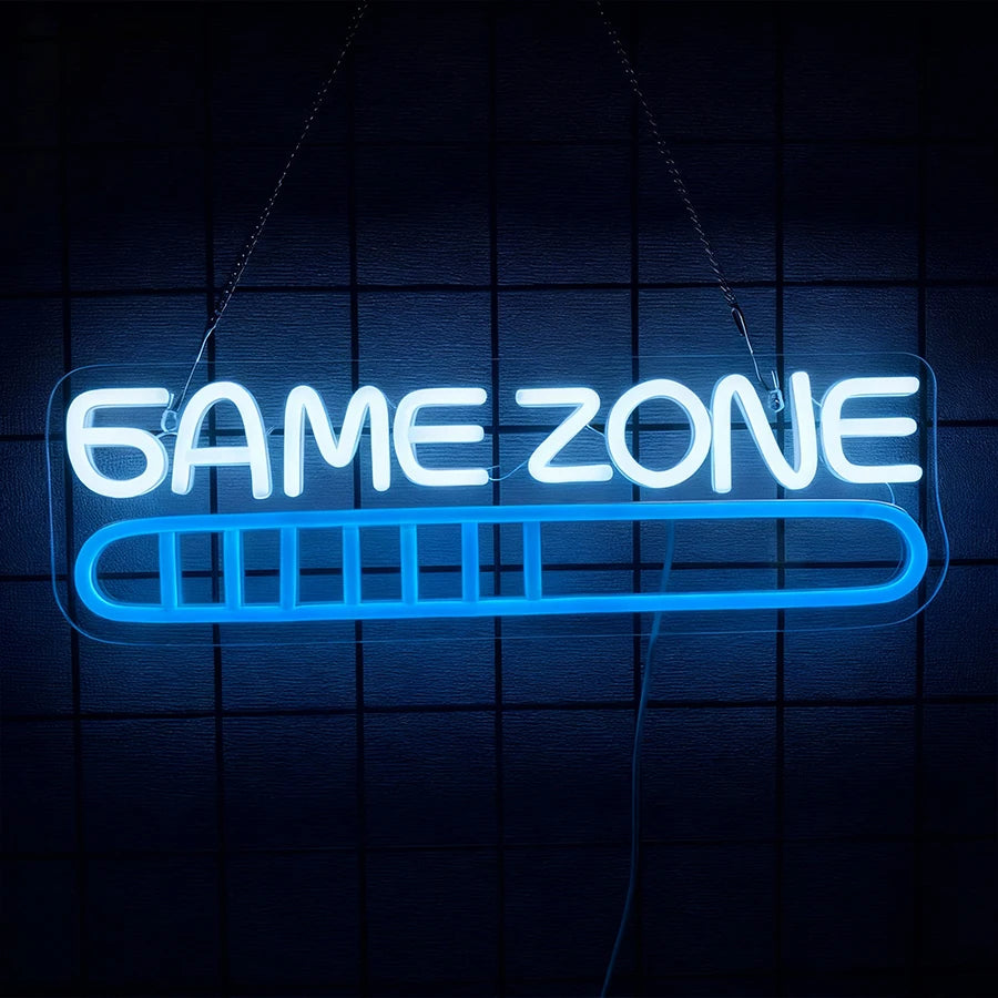 Game Zone Neon Signs for Gamer Room Decor,Gaming Light Neon Sign for Gaming Wall Decor,Led Neon Gaming Sign for Gamer Gifts Boys