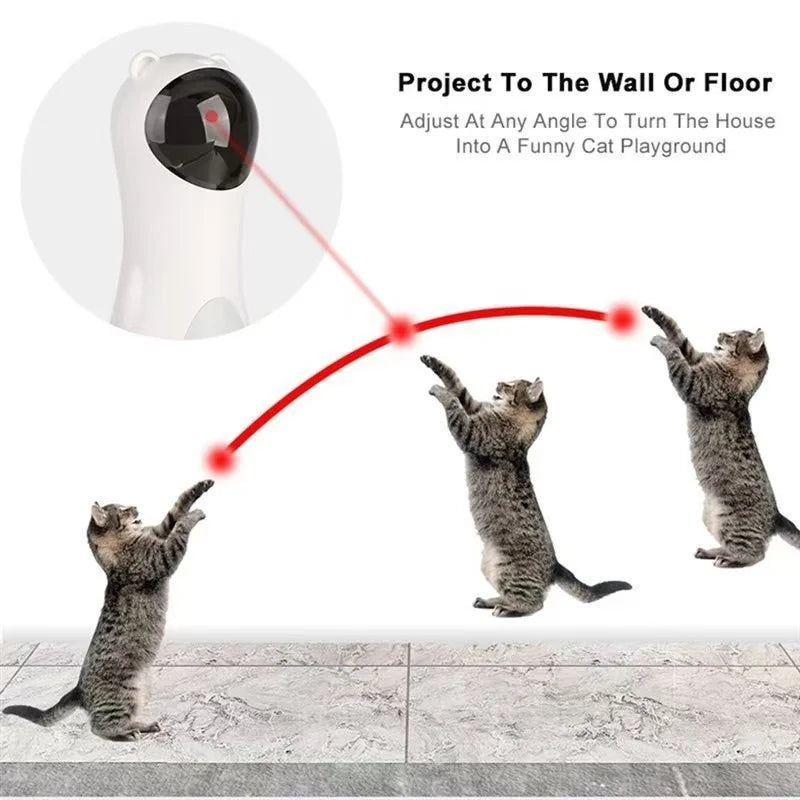 Pet Fully Automatic Cat Teaser Red Light Laser Self-Pleasure Relief Pet Supplies Infrared Cat Teasing Stick Cat Toy