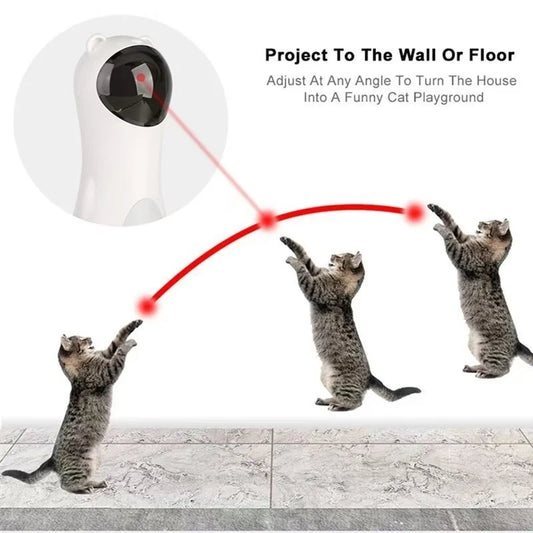Pet Fully Automatic Cat Teaser Red Light Laser Self-Pleasure Relief Pet Supplies Infrared Cat Teasing Stick Cat Toy
