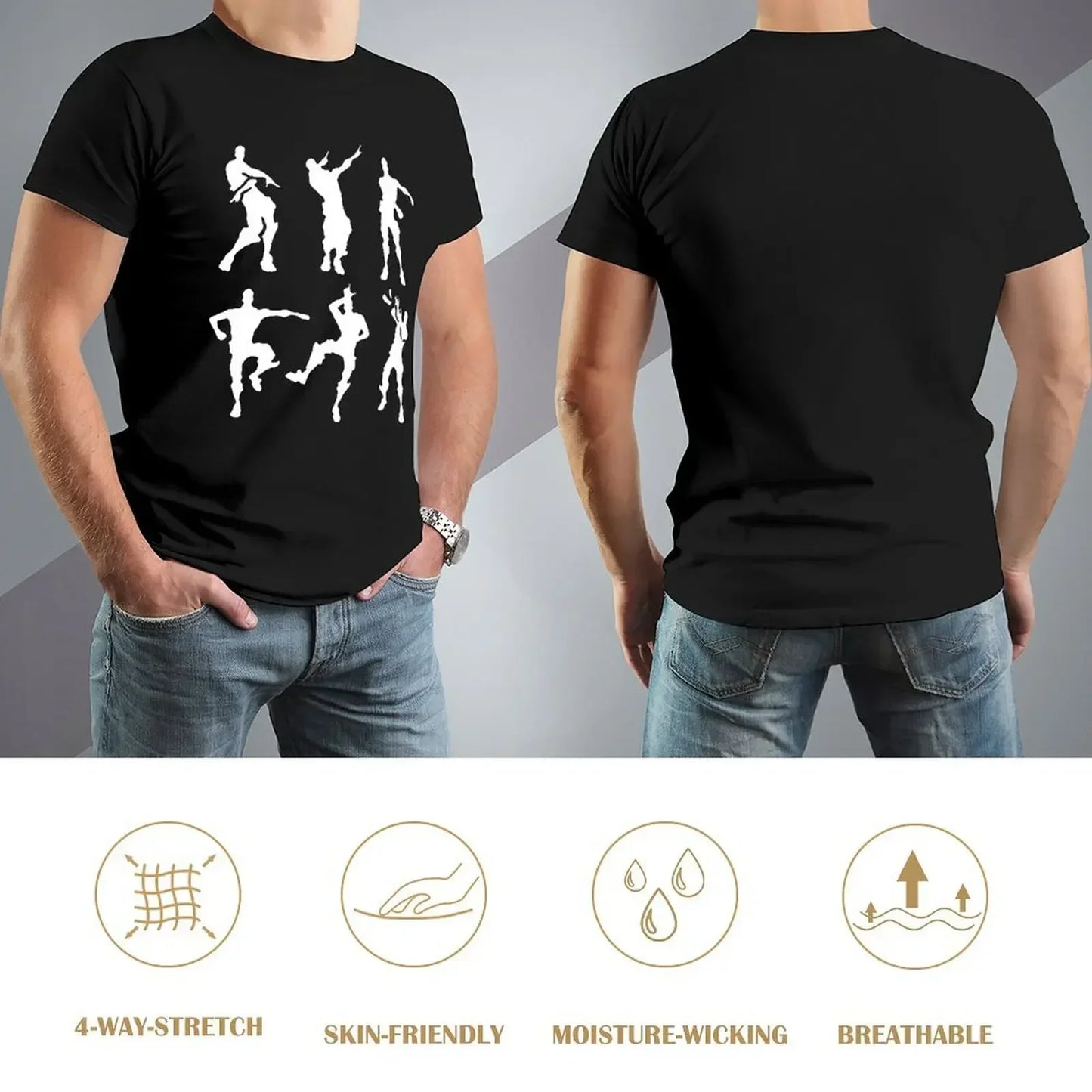 Fortniter Celebrations T Shirt Adult Men's Gaming Dance T-Shirt Discout Hot New Fashion Short Sleeve TShirt Cotton Top Tees