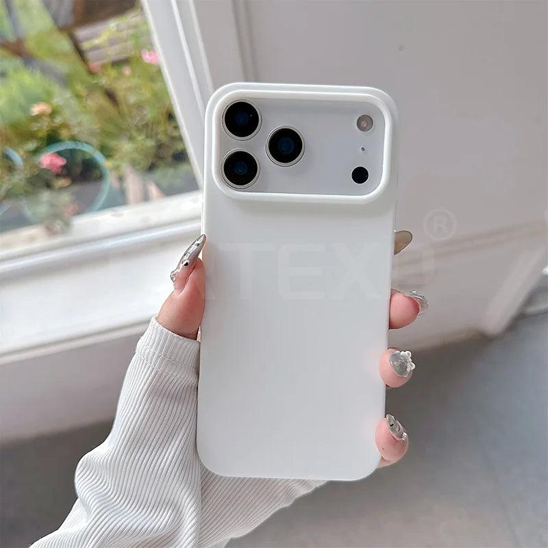 Candy Color Luxury Pattern Matte Silicone Soft Case For iPhone 17 air 17 pro 17 pro max ﻿Solid Color Shockproof Cover Shell ﻿