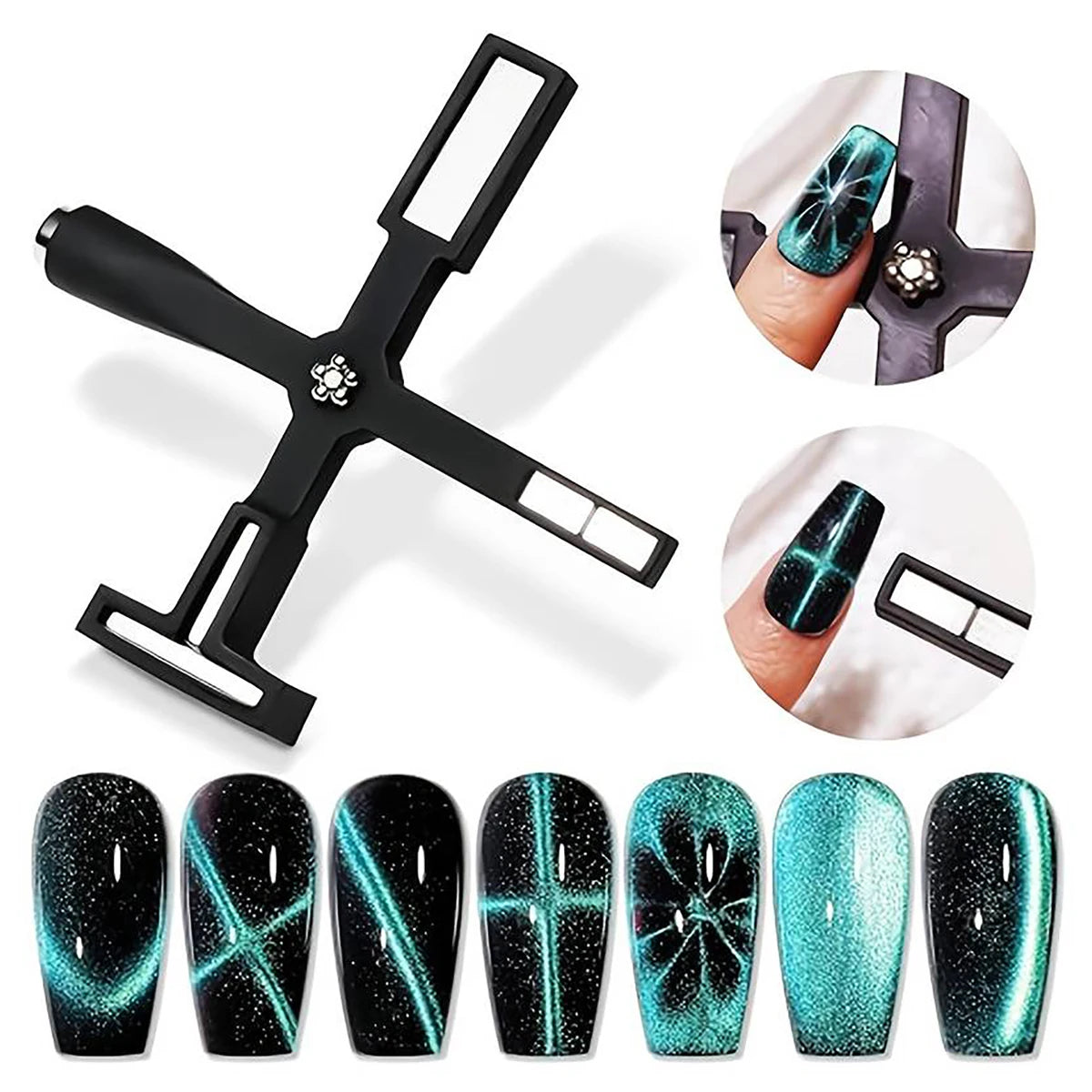 5/6 IN 1 Multi-function Cat Eye Magnetic Stick Nail Magnet Board For Nail Gel Polish Line Strip Effect Magic Nail Art Tools