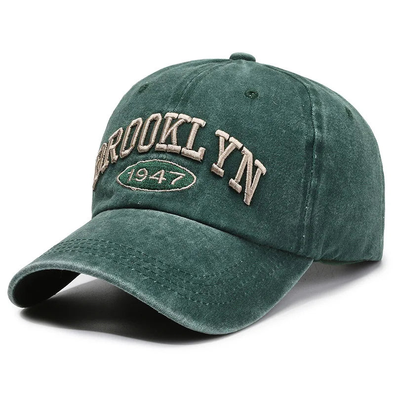 Hat Men Personality Washed Vintage Letter Embroidery Outdoor Fashion Women Sun Protection Couple Baseball Cap Cap